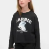 Camiseta infantil oversize con estampado de Barbie