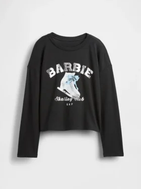 Camiseta infantil oversize con estampado de Barbie
