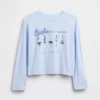 Camiseta infantil oversize con estampado de Barbie