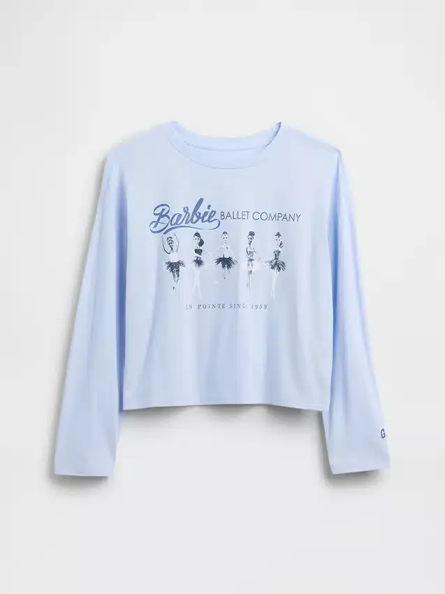 Camiseta infantil oversize con estampado de Barbie