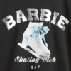 Camiseta infantil oversize con estampado de Barbie