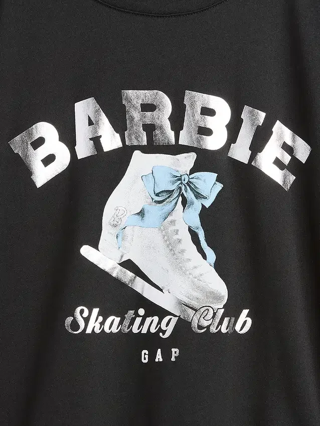 Camiseta infantil oversize con estampado de Barbie
