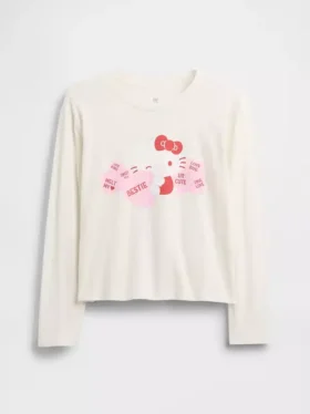Camiseta infantil oversize con estampado de Hello Kitty