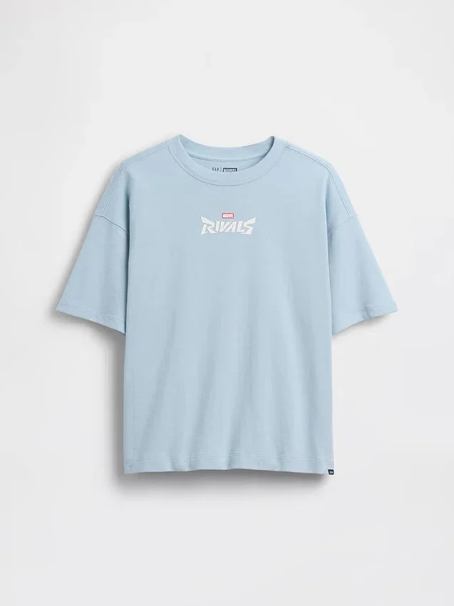 Camiseta infantil oversize con estampado de Marvel