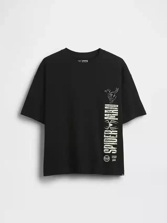 Camiseta infantil oversize con estampado de Marvel