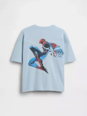 Camiseta infantil oversize con estampado de Marvel