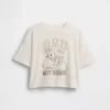 Camiseta infantil oversize con logotipo gráfico