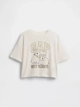 Camiseta infantil oversize con logotipo gráfico
