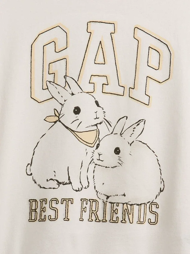 Camiseta infantil oversize con logotipo gráfico