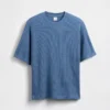 Camiseta infantil oversize de punto waffle