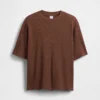 Camiseta infantil oversize de punto waffle