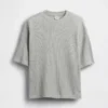 Camiseta infantil oversize de punto waffle