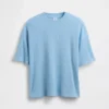 Camiseta infantil oversize de punto waffle