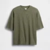 Camiseta infantil oversize de punto waffle