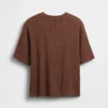 Camiseta infantil oversize de punto waffle