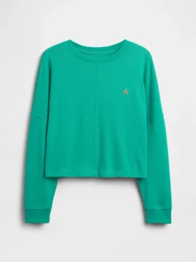 Camiseta infantil oversize de tejido grueso con costuras