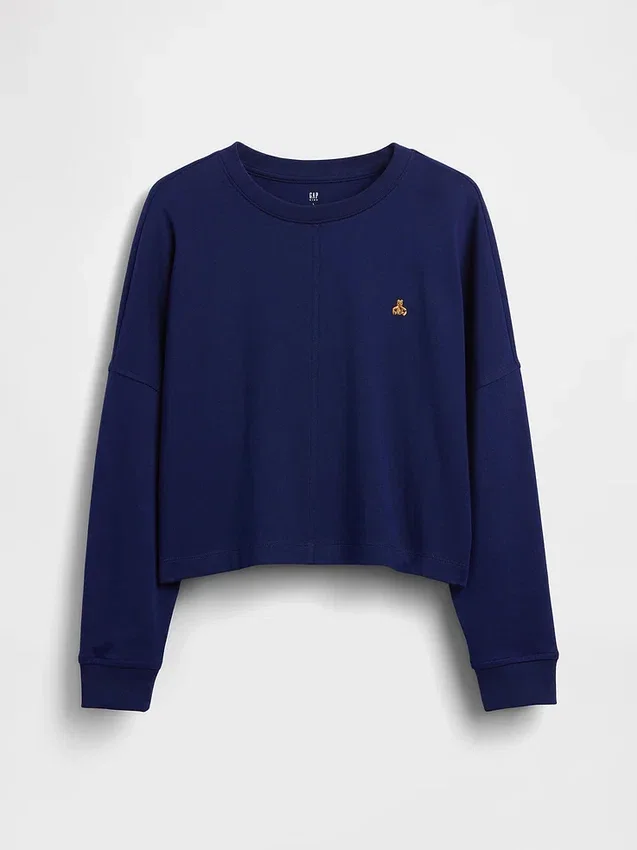Camiseta infantil oversize de tejido grueso con costuras