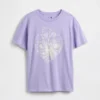 Camiseta infantil oversize tipo túnica con estampado