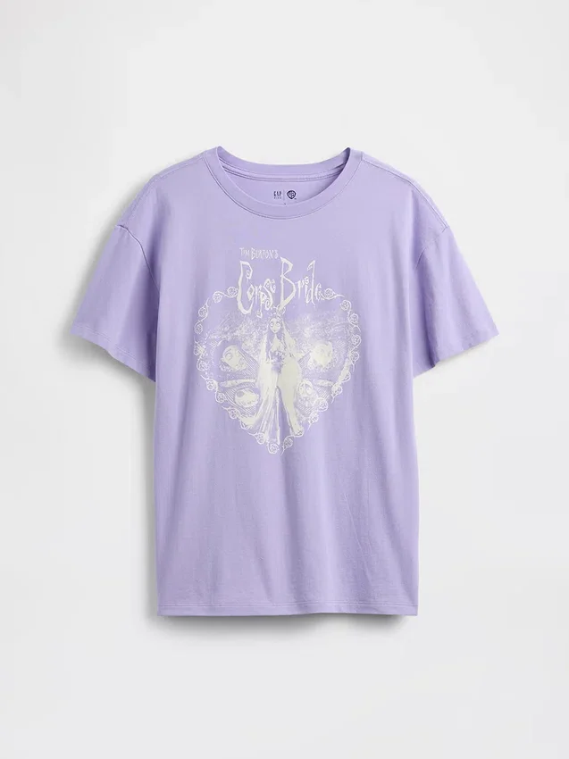 Camiseta infantil oversize tipo túnica con estampado