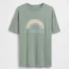 Camiseta infantil oversize tipo túnica con estampado