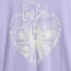 Camiseta infantil oversize tipo túnica con estampado