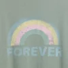 Camiseta infantil oversize tipo túnica con estampado