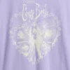 Camiseta infantil oversize tipo túnica con estampado