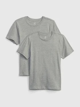 Camiseta interior de algodón orgánico para niños (pack de 2)