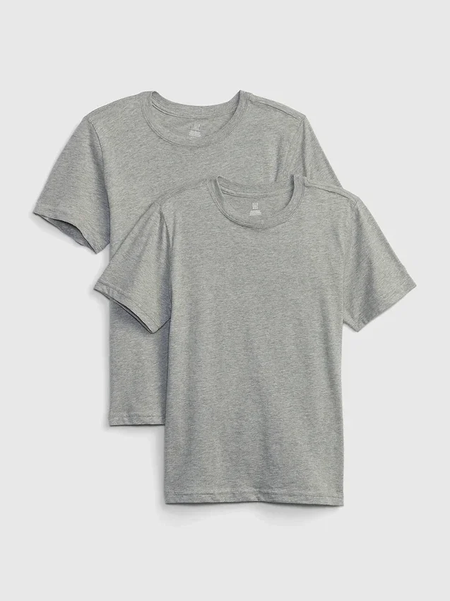 Camiseta interior de algodón orgánico para niños (pack de 2)