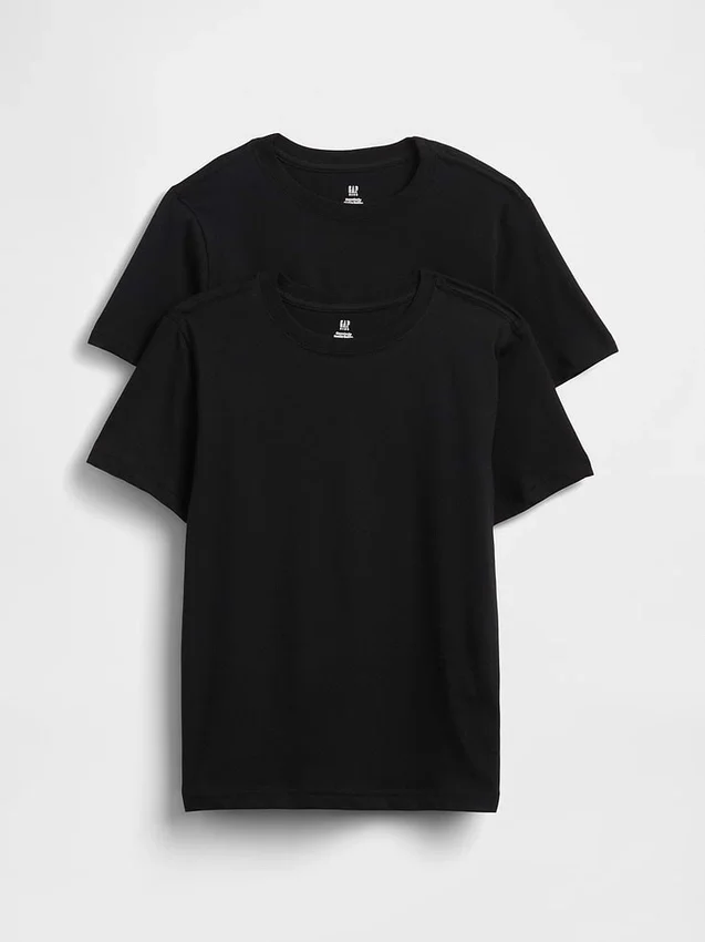Camiseta interior de algodón orgánico para niños (pack de 2)