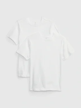 Camiseta interior de algodón orgánico para niños (pack de 2)