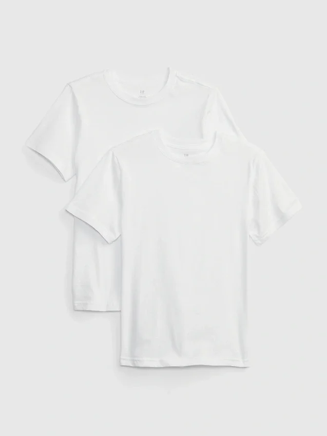 Camiseta interior de algodón orgánico para niños (pack de 2)