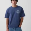 Camiseta oversize con estampado de Keith Haring
