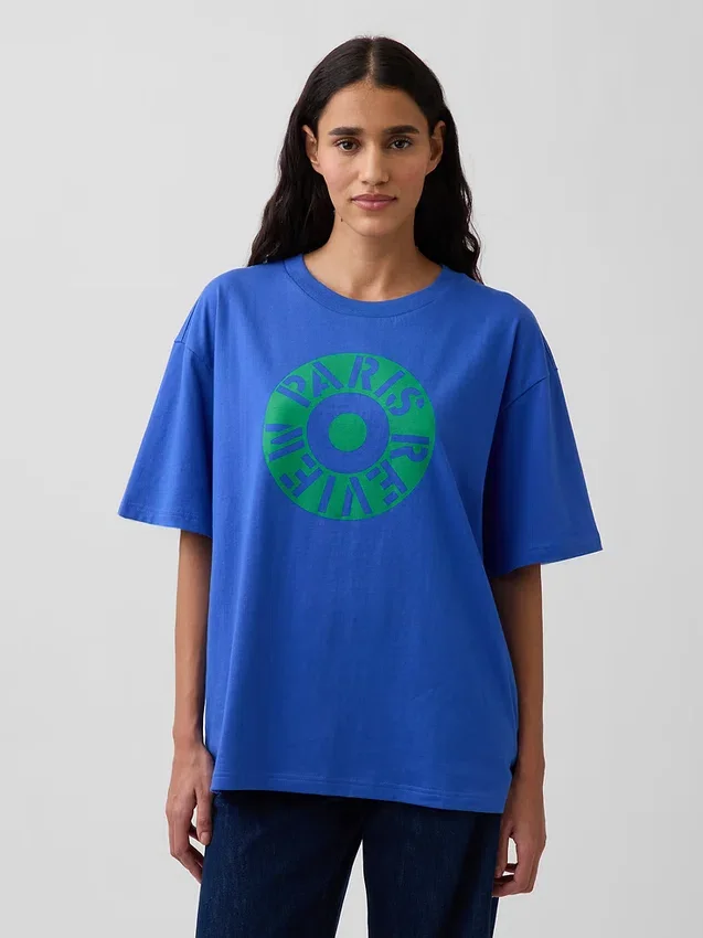 Camiseta oversize con estampado de Robert Indiana