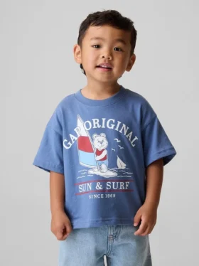 Camiseta oversize con estampado para bebés y niños pequeños