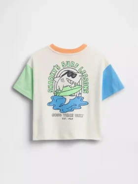 Camiseta oversize con estampado para bebés y niños pequeños