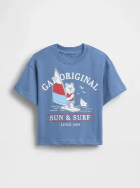 Camiseta oversize con estampado para bebés y niños pequeños
