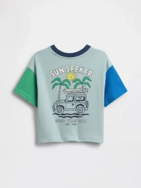 Camiseta oversize con estampado para bebés y niños pequeños
