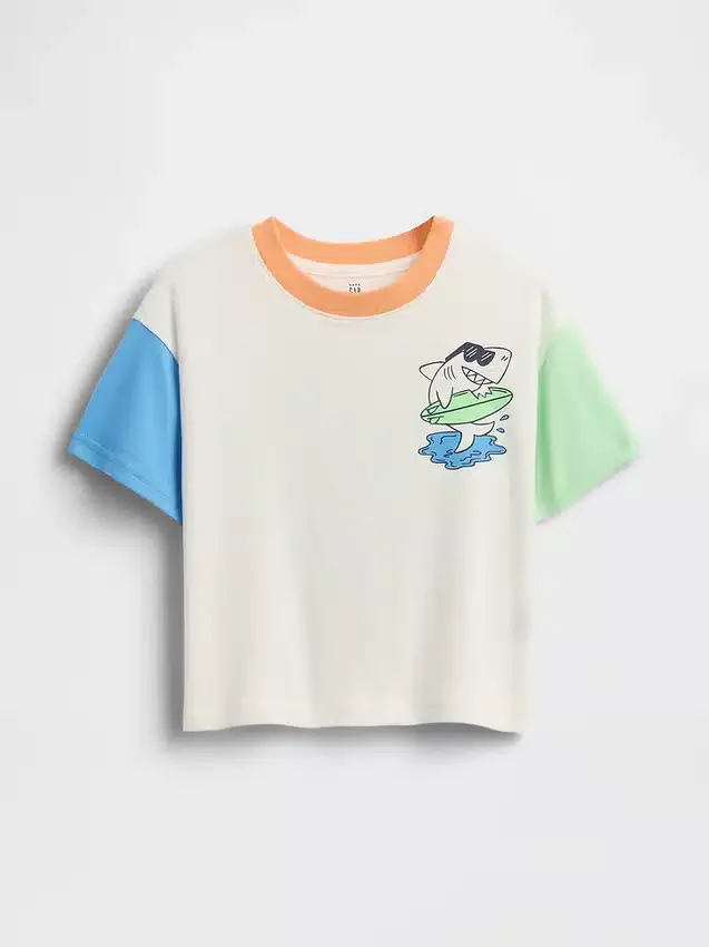 Camiseta oversize con estampado para bebés y niños pequeños
