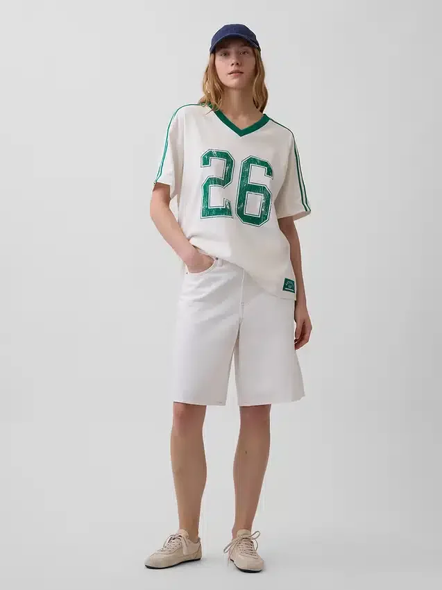 Camiseta oversize con logotipo «Varsity»