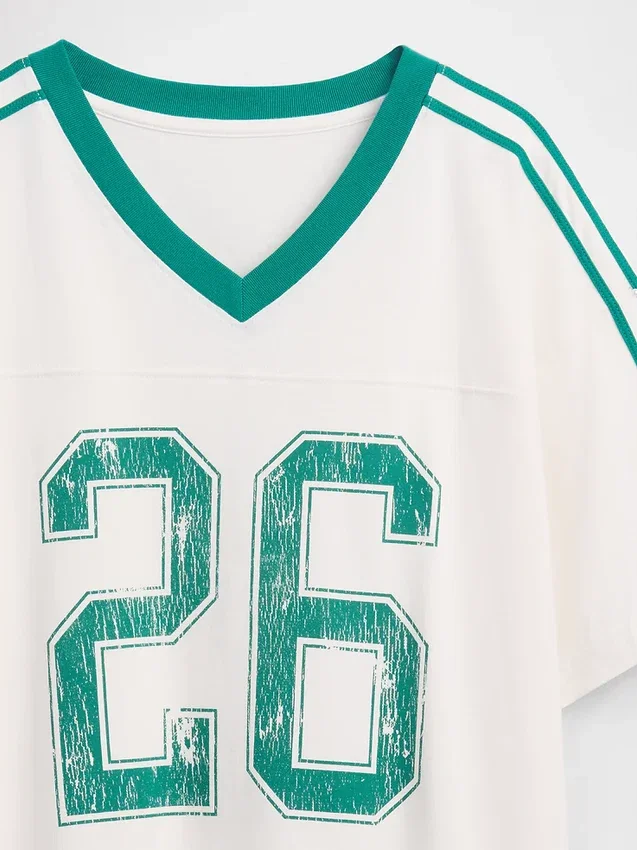 Camiseta oversize con logotipo «Varsity»