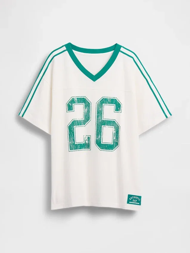Camiseta oversize con logotipo «Varsity»