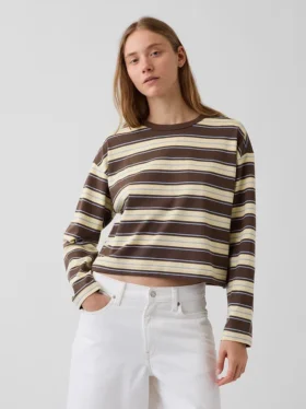 Camiseta oversize corta de punto