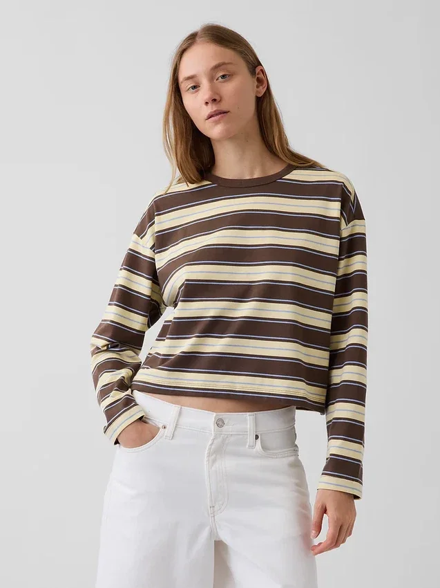 Camiseta oversize corta de punto