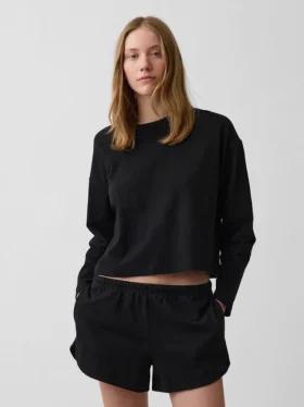 Camiseta oversize corta de punto