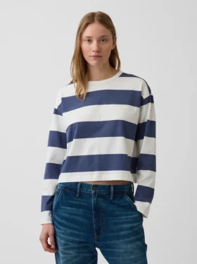 Camiseta oversize corta de punto