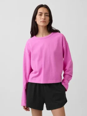 Camiseta oversize corta de punto