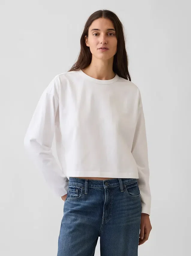 Camiseta oversize corta de punto