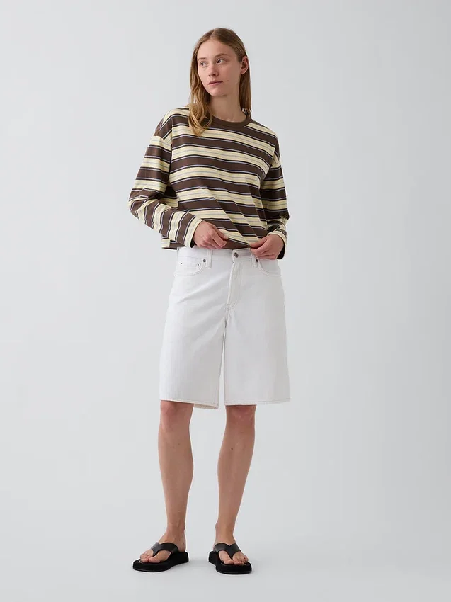 Camiseta oversize corta de punto