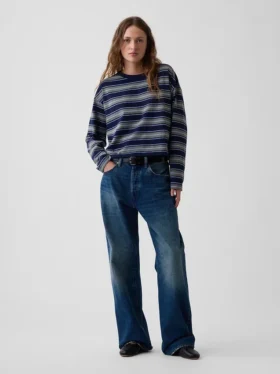 Camiseta oversize corta de punto